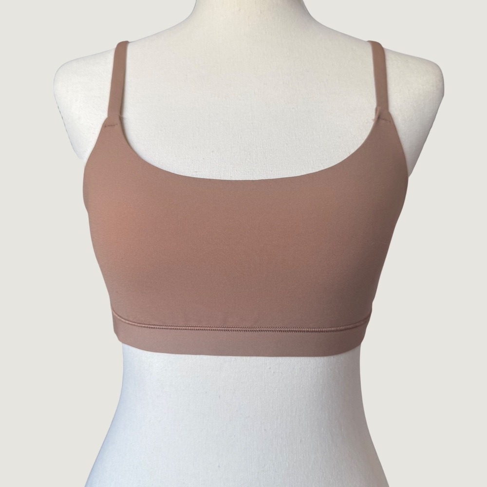 Quince Second Skin Bralette Womens‎ Medium Brown Tan Excellent Adjustable Straps